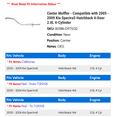 thumbnail image 2 of Center Muffler - Compatible with 2005 - 2009 Kia Spectra5 Hatchback 4-Door 2.0L 4-Cylinder 2006 2007 2008, 2 of 2