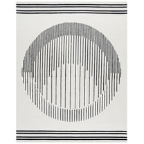 SAFAVIEH Rodeo Drive Becky Geometric Area Rug, Ivory/Black, 8' x 10'