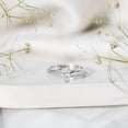 thumbnail image 4 of Rosec Jewels Lab Grown Diamond Engagement Ring - Teardrop Ring - Double Band, 925 Sterling Silver, US 4.00, 4 of 8
