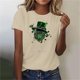 thumbnail image 3 of Mujeres Manga Corta de Verano Tops Impreso Sudadera Casual, Cuello Redondo Blusa Ligera para la Primavera Y el Verano, 3 of 4