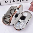 thumbnail image 2 of 2 in 1 Double Sided Portable Contact Lens Case and Glasses Case,Dual Use Design with Built-in Mirror, Tweezer and Solution Bottle Included for Travel Kit, 2 of 7