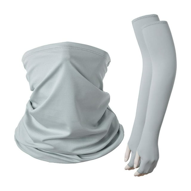 Breathable UV Protection Fishing Mask And Arm Sleeves Set For Outdoor Cycling Running