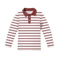thumbnail image 4 of CCRFTGI Polo Shirts for Child Girls Size 7 Uniform Striped Shirt Athletic Sport Pique Collared Polos Lightweight Long Sleeve 2026 Summer T-Shirts Red 5-6 Years, 4 of 5