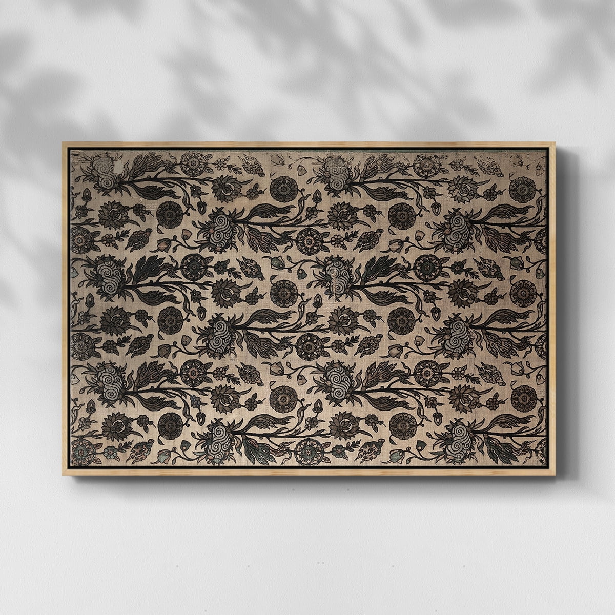 Vintage Abstract Print-XXXII Framed in Natural Wood Wood Gallery Wrapped Canvas 25 in. x 37 in.