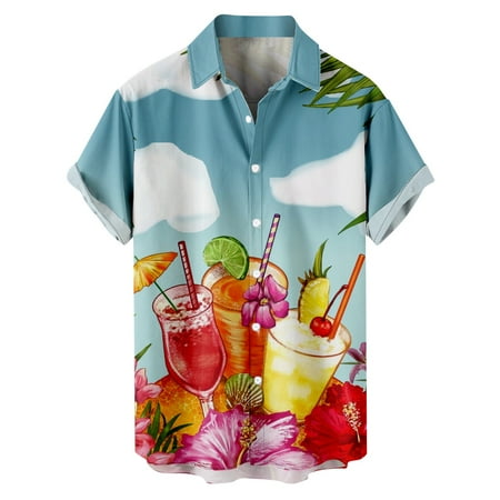 

ZHAGHMIN Mens Long Sleeve Tshirts 2023 3D Print Painting Floral Hawaiian Shirt Men Women Turn Collar Vintage Street Men S Shirts Pajama Short Plaid Work Shirts Men One Sleeve Shirt Pack Of Mens