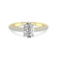 thumbnail image 3 of 2 Carat IGI Certified Oval Shape Lab Grown Diamond Engagement Ring | 14K Yellow Gold | Atria Secret Double Halo Lab Diamond Ring | FG-VS1-VS2 Quality Friendly Diamonds, 3 of 5