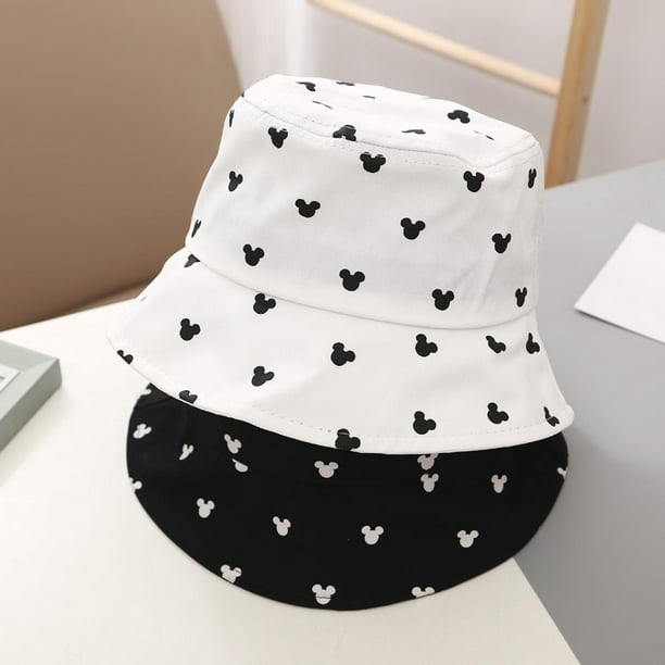 Belita Amy Disney Mickey Mouse Ears Printed Summer Baby Bucket Hat Kids Sun Hats Boys Girls Fisherman Cap Children Panama Beach Infant Caps Black