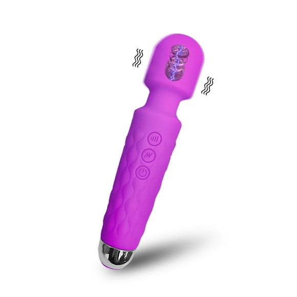XBONP Masseur Personnel, Masseur à Baguette Vibrante, Masseur Portatif Rechargeable pour Cou Épaule Dos Violet