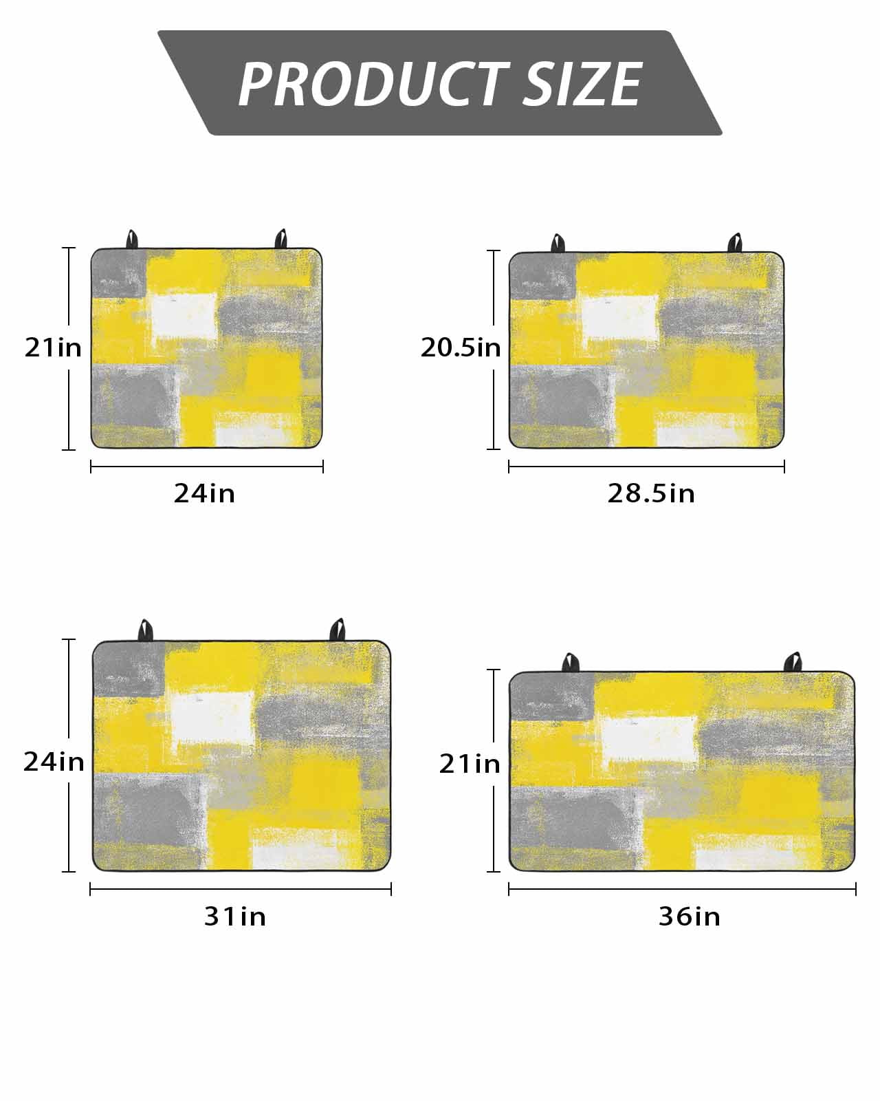 Stove Top Covers for Electric Stove, Yellow Grey Glass Stovetop Cover Protector, Rustic Mottled Oil Painting Abstract Texture Induction Cooktop Protector Oven Mat for Kitchen Countertop 24"x21"