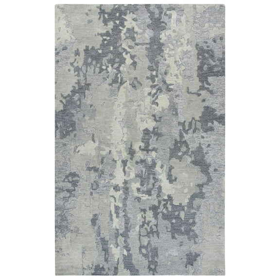 Alora Decor Flare 10' x 13' Abstract Grey/Dk Grey Hand-Tufted Area Rug