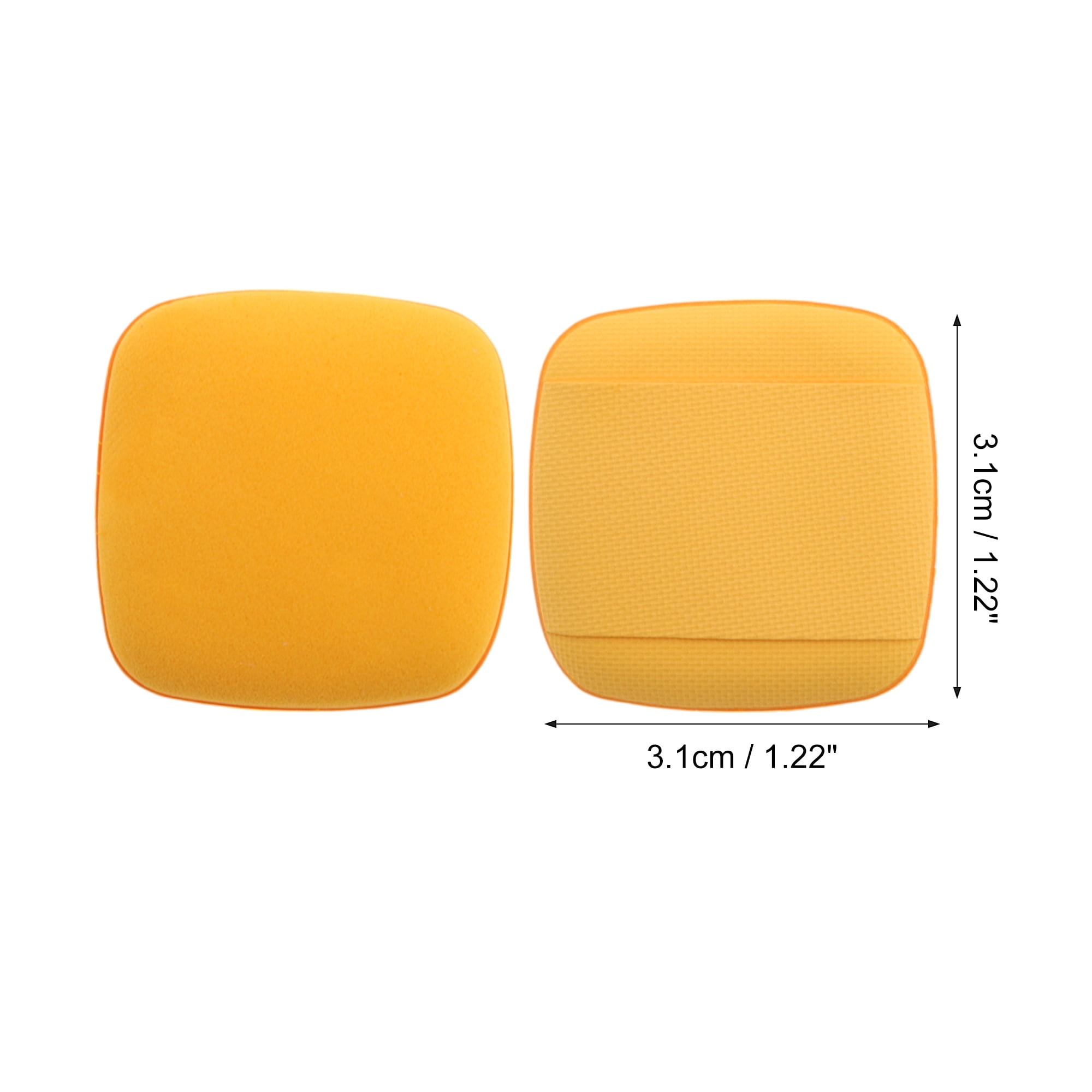 Unique Bargains 5 Pcs Square Face Makeup Sponge for Travel Yellow