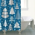 thumbnail image 3 of Rideau de Douche pour Salle de Bain Hiver Noël Flocon de Neige Rideaux de Douche Imperméables Crochets de Rideau de Douche Frais Inclus, 72x72 Pouces, 3 of 5