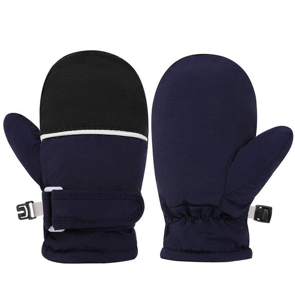 HNMKIU Warm Toddler Ski Mittens For Winter Play And Outdoor Activities With Durable Comfortable Design Navy,6-24 Months