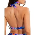 thumbnail image 2 of Women's Pour Moi 86002 Heatwave Halter Underwire Bikini Swim Top (Aqua Floral 38FF), 2 of 5