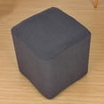 thumbnail image 3 of 4x Foot Taburete Slipcover Estiramiento Otomano Rectángulo Rectángulo Reposapiés Funda Gris yotijar pie grande gris fácil de llevar, 3 of 8