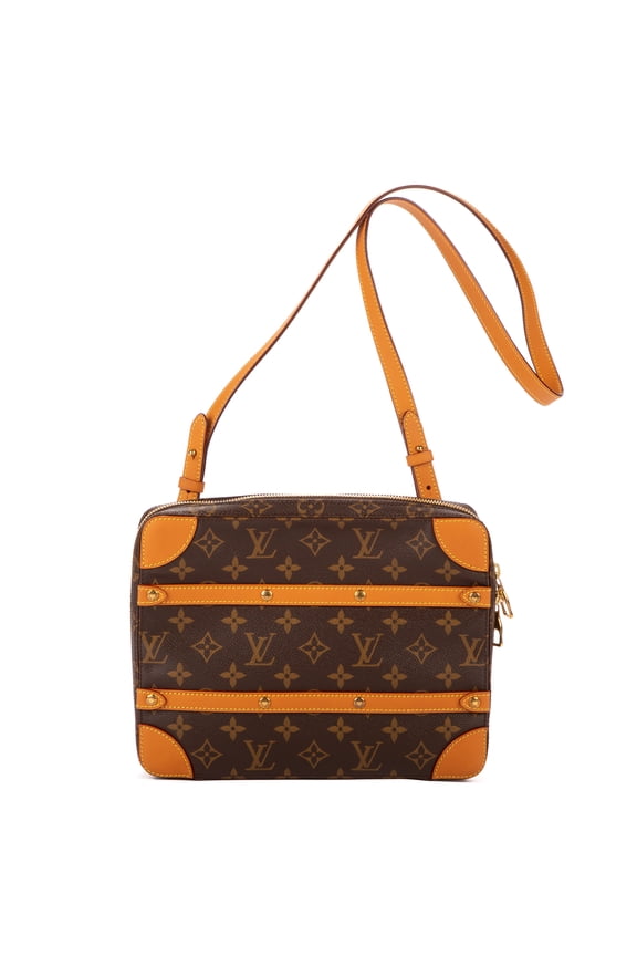 Pre-Owned Louis Vuitton Brown Ltd. Ed. Dfil Homme Automne-Hiver 2019 Soft Trunk