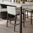 thumbnail image 3 of Amisco Tabouret de Bar en Tissu Fairfield Plus 30" Multicolore/marron Foncé, 3 of 4