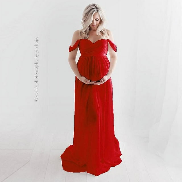 Chiffon Bodysuit Dress For Maternity