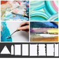 thumbnail image 5 of Plastic Cake Spatulas Wide Stripes Comb Large Double Sided Cake Smoother Spatulas for Cake Decorating White 83~121x24~96x1~1.3mm, 5 of 5