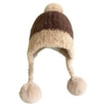 thumbnail image 2 of CYSFASHION Beanie for Women Winter Clothing Soft With Ball Fitness Trapper Hat Foldable Women's Hats & Caps Coffee, 2 of 4