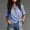 *Blue, variant on ClodeEU Women's Plaid Round Neck Short Sleeve Blouse,Casual Summer Wrap Tie Waist Top Black,Women's Plus L