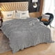 thumbnail image 1 of Extra Plaid Blanket, Plaid Fleece Blanket (grey And White, 120x200cm), 1 of 5