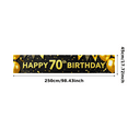 thumbnail image 3 of Glittery Golden Happy 70th Birthday Banner with Balloons Streamers and Stars Background Decoration for Birthday Party Celebrations Photography Props Party Supplies, 3 of 7