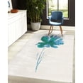 thumbnail image 4 of Watercolor Flower Decorative Rug, Single Poppy Flower on Plain Clear Background Nature Inspired Romantic, Quality Carpet for Bedroom Dorm and Living Room, 6 Sizes, Sea Blue, by Ambesonne, 4 of 4