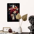 thumbnail image 5 of Flower Cross Metal Wall Sign, Vintage Iron Hanging Plaque Decor, 8 x 12 Inch, Pre-Drilled with Rounded Corners, 5 of 6