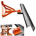 thumbnail image 3 of 6FT Landscape Rake for Tractor,3-Point Lawn Dethatcher Attachments with 36 Steel Tines, 360 Degree Rotation Tow-Behind Landscape Rake, Orange, 3 of 6