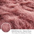 thumbnail image 5 of XeGe 2 Piece Fluffy Faux Fur Duvet Cover Set Twin, Luxury Ultra Soft Velvet Shaggy Plush Bedding Set, Fuzzy Comforter Cover with 1 Furry Pillowcase, Zipper Closure, Twin Size, Old Pink, 5 of 7