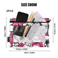 thumbnail image 3 of ALAZA 2 Pack Pencil Pouch Elegant Flowers-r3 Pencil Case for 3 Ring Binder Clear Window Pencil Bag Organizers, 3 of 6