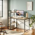 thumbnail image 1 of Bestier 47 inch Computer Desk with Shelves Home Office Desk Corner Desk, 1 of 8