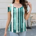 thumbnail image 6 of ATENAR Shirts for Women Short Sleeve Casual Womens Shirts V Neck Tee Green M, 6 of 8
