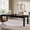 Black, variant on Finmind Solid Wood Extra Long Desk 2-Person Desk, 78.7 Inches Farmhouse Work Writing Study Workstation Double Computer Table