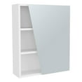 thumbnail image 1 of FM FURNITURE Armoire à Pharmacie Pinedale avec Porte Miroir et Rangement Ouvert Blanc, 1 of 6