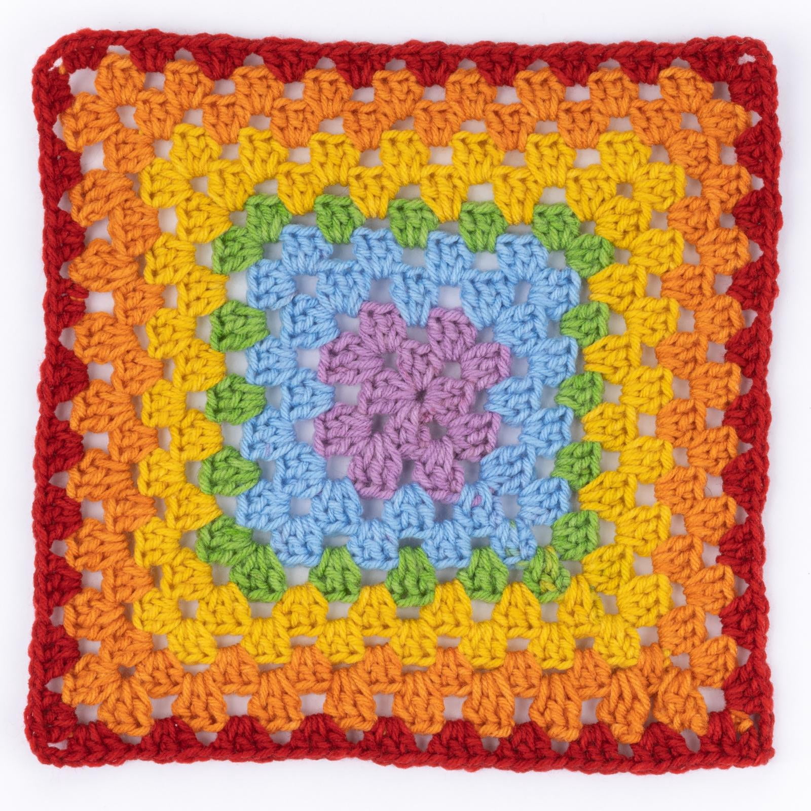 Red Heart® All In One Granny Square Grande™ #4 Worsted (Medium) Acrylic Yarn, Full spectrum 8.8oz/250g 440 Yards (3 Pack)