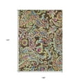 thumbnail image 3 of 9' X 12' Chocolate And Artichoke Green Paisley Washable Indoor Outdoor Area Rug, 3 of 5