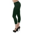 thumbnail image 2 of Vivian's Fashions Capri Leggings - Cotton, Junior Size (Green, 1X), 2 of 3