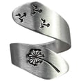 thumbnail image 2 of Anillo Abierto Ajustable Aleación Galvanoplastia Anillo De Arte Regalo Para Mujeres Y Niñas Montaña Pico Pino Árbol Diente De León Tallado Anillo Methold AP007162-01, 2 of 6