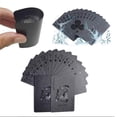 thumbnail image 4 of Creative Waterproof Black Plastic Playing Cards Poker Decks 87x57mm Style 2, 4 of 5