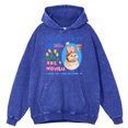 thumbnail image 3 of Sudadera con capucha para hombre, estilo retro, desgastado, lavado, Noheu Cuit Are Noheu, divertida, con diseño de gato, ropa deportiva de otoño 100 % algodón, estilo hip hop, holgada, 3 of 5