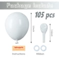 thumbnail image 2 of Globos de fiesta Voircoloria, 105 unidades, blancos, 30 cm, para decoración, 2 of 8