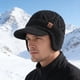 thumbnail image 5 of Gorro de invierno con orejeras y visera | Gorro de punto unisex para clima frío | Gorro grueso con forro polar para actividades al aire libre, viajes y ciclismo, 5 of 6
