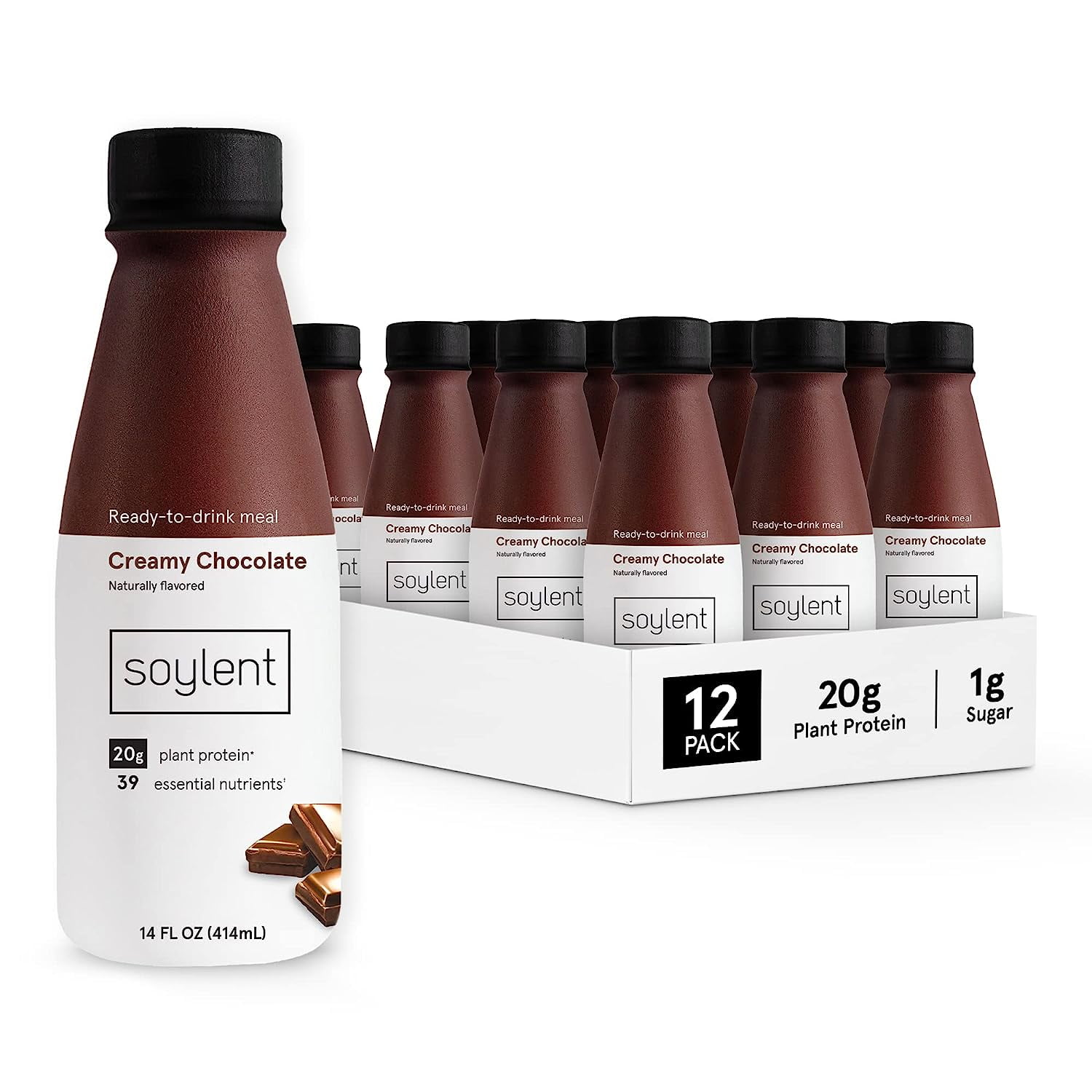 Chocolate protein soy drink pack