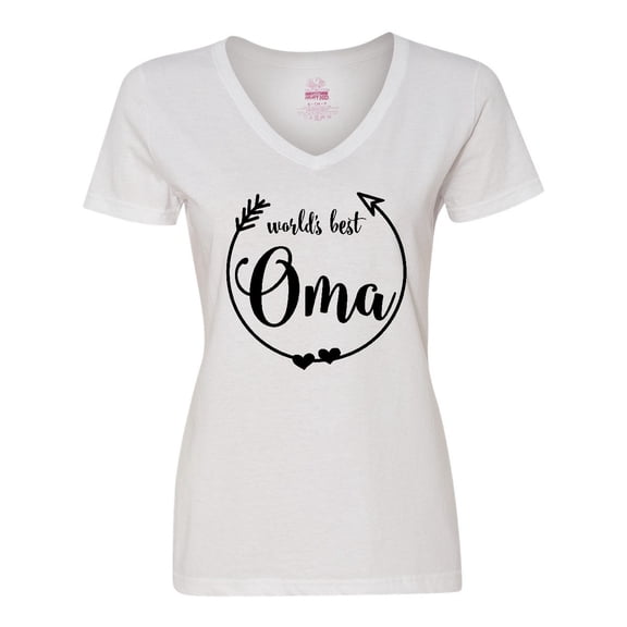 Inktastic World's Best Oma Women's V-Neck T-Shirt