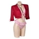 thumbnail image 4 of Traje de baño de Cosplay de Aerith de Final Fantasy 7, disfraz para mujeres y niñas, conjunto de bikini de dos piezas, traje de fantasía para Halloween, 4 of 5