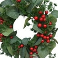 thumbnail image 3 of 11.8inch Christmas Wreath with Red Berries Handcrafted Christmas-Decor Christmas Ornaments for Front Door Indoor & Outdoor Use, 3 of 8