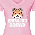 thumbnail image 4 of Inktastic Dog Shiba Inu Squad Women's V-Neck T-Shirt, 4 of 5