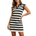 thumbnail image 2 of Blmnix Dresses for Women Sheath Hawaiian Dresses Vacation Dress Dresses Collared Sleeveless Mini Black Antimicrobial Protection Womens Dresses Casual,XXL, 2 of 6